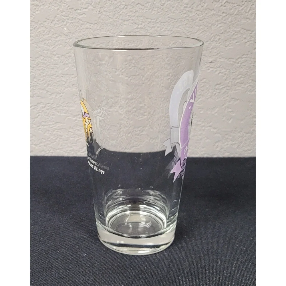 Minnesota Vikings Miller Lite Beer Glass 1960 Franchise Established Promo 16oz